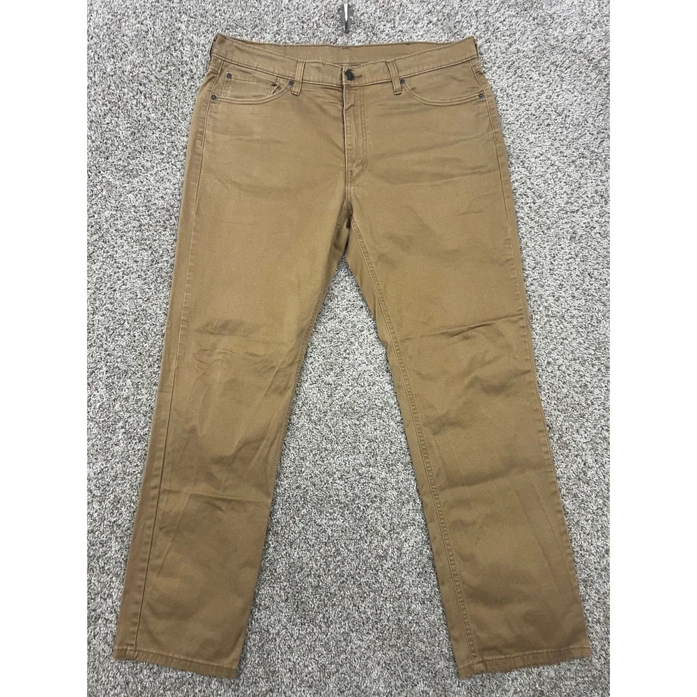 Levis 541 Athletic Taper Pants Mens 38x34 Brown Khaki WaterLess Chino Jeans